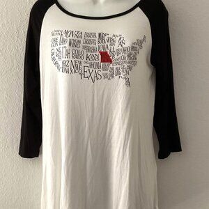 COLOR BEAR USA STATE MAP T-SHIRT